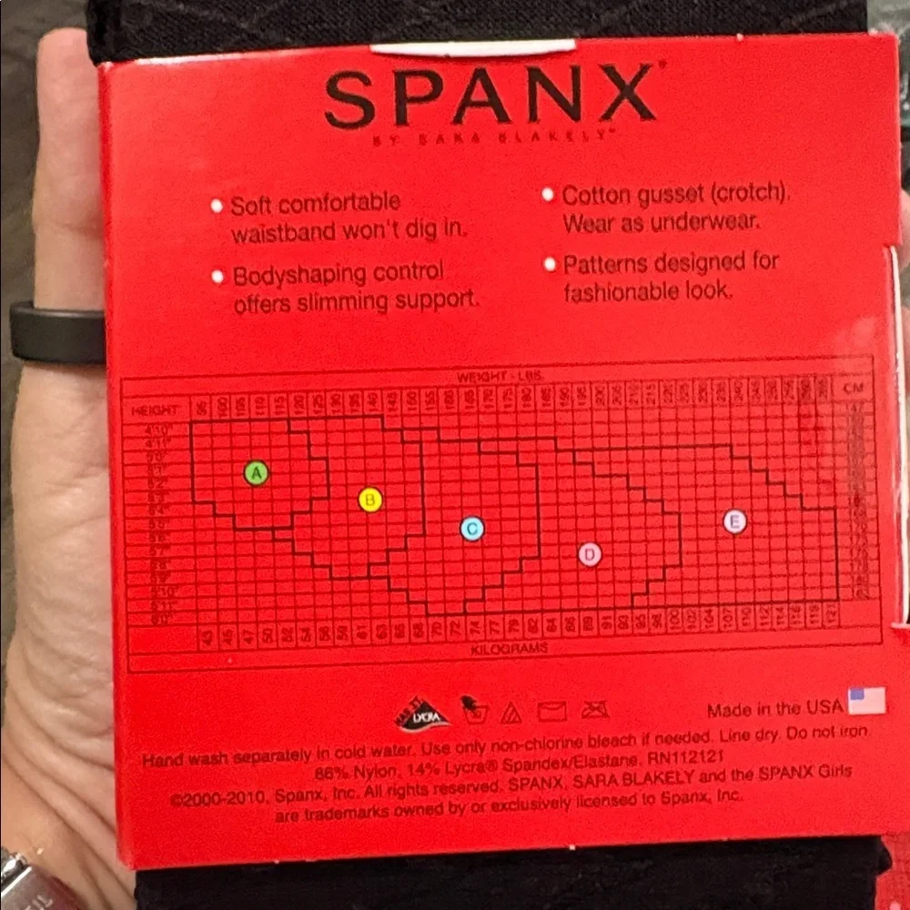 NWT Spanx Patterned Black Tights Diamond size B lot of 2